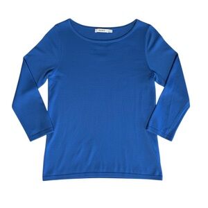 Ricki's Cobalt Royal Blue Boat Neck Modal Blend Sweater Women’s Small